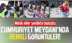 Samsun Cumhuriyet Meydanı'nda renkli görüntüler!