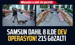 Samsun dahil 8 ilde dev operasyon! 215 gözaltı