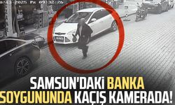 Samsun'daki banka soygununda kaçış kamerada!