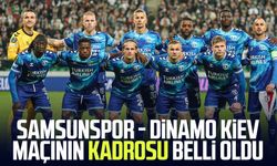 Samsunspor - Dinamo Kiev maçının kadrosu belli oldu