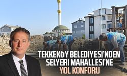 Tekkeköy Belediyesi’nden Selyeri Mahallesi’ne yol konforu