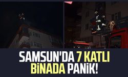 Samsun'da 7 katlı binada panik!