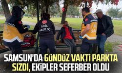 Samsun'da gündüz vakti parkta sızdı, ekipler seferber oldu