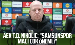 AEK T.D. Marco Nikolic: "Samsunspor maçı çok önemli"