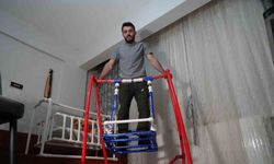 Tesisatçı baba adayından, doğacak bebeğine su borusundan beşik ve salıncak