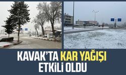 Samsun’un Kavak ilçesi beyaza büründü