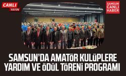 Samsun'da amatör kulüplere yardım ve ödül töreni programı