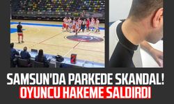 Samsun'da parkede skandal! Oyuncu hakeme saldırdı
