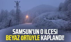 Samsun Salıpazarı'nda kar: Beyaz örtüyle kaplandı