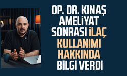 Op. Dr. Volkan Kınaş ameliyat sonrası ilaç kullanımı hakkında bilgi verdi