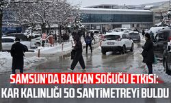 Samsun'u Balkan soğuğu vurdu: Yükseklerde kar 50 santime ulaştı