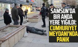 Samsun'da alkol komasına giren adam banktan yere yığıldı
