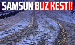 Samsun’da kış yüzünü gösterdi: Şehir buz kesti
