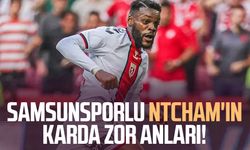 Samsunsporlu Ntcham'ın karda zor anları!