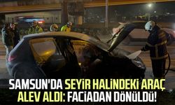 Seyir halindeki otomobil alev aldı, facia kıl payı atlatıldı