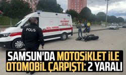 Motosikletle otomobil çarpıştı: 2 yaralı