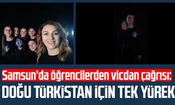 Samsun'daki ortaokuldan Doğu Türkistan için farkındalık çalışması