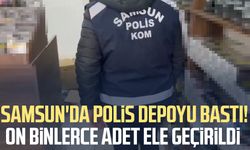 Tütün operasyonunda iş yeri ve depoya baskın