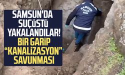 Kanalizasyon bahanesiyle 6 metrelik define çukuru kazarken yakalandılar