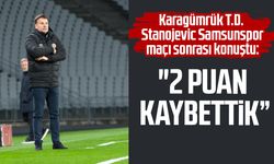 Aleksandar Stanojevic: "Bugün 2 puan kaybettik"