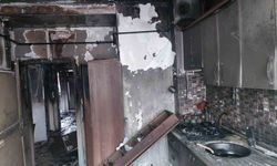 Samsun'da apartman dairesi küle döndü