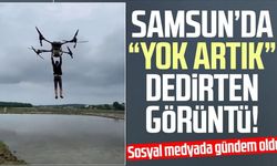 Samsun'da çeltik tarlasında tehlikeli yolculuk