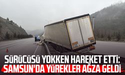 Park halindeki tır kendi kendine hareket etti: Faciadan dönüldü