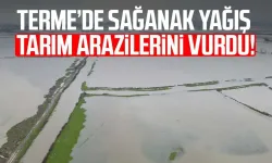 Terme'de ovada su taşkını, yüksekte kar esareti