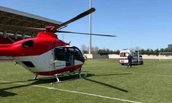 Gökyüzünden umut: Solunum sıkıntısı yaşayan bebek helikopterle taşındı