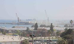 Samsun Limanı toz duman