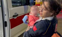 Samsun'da ev yangını: Anne ve 6 aylık bebeği hastanelik oldu