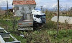 Samsun'da tır tarlaya uçtu: 1 yaralı