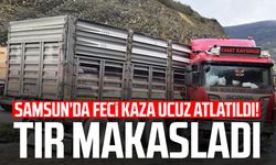 Tır makasladı: Sürücü yaralandı