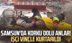 Bafra'da inşaatta iş kazası: 1 yaralı