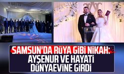 Samsun'da rüya gibi nikah: Ayşenur ve Hayati dünyaevine girdi