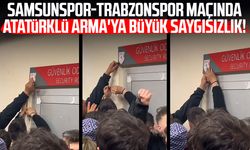 Samsunspor-Trabzonspor maçında Atatürklü Arma'ya büyük saygısızlık!