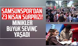 Samsunsporlu futbolcular, 23 Nisan'ı çocuklarla birlikte kutladı