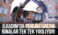 Tehlike oluşturan ve suç yuvasına dönen metruk binalar yıkılıyor