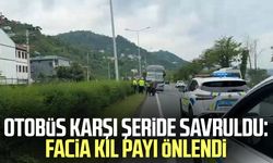 Otobüs karşı şeride savruldu: Facia kıl payı önlendi