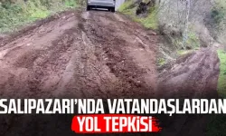 Salıpazarı’nda vatandaşlardan yol tepkisi