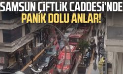 Samsun'da 5 katlı apartmanda yangın paniği