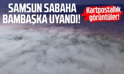 Samsun sisle kaplandı