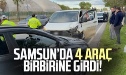 Samsun'da 4 araçlı zincirleme kaza: 2 yaralı