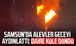 Apartman dairesi alevlere teslim oldu, bina sakinleri kendini dışarı attı