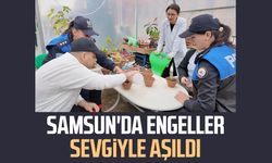 Samsun'da engeller sevgiyle aşıldı