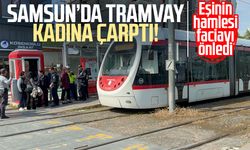 Tramvayın çarptığı kadın hastanelik oldu