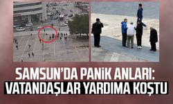 Merdivenden inerken düşen 2 kişinin yardımına vatandaşlar koştu