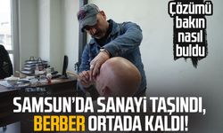 Samsun'da sanayi sitesinin seyyar berberi