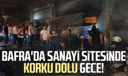 Bafra'da sanayi sitesinde korkutan yangın: İş yerinde büyük hasar
