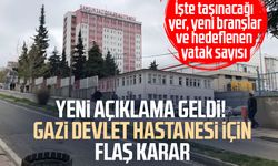 Samsun Gazi Devlet Hastanesi için flaş karar!